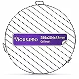 Viоks.pro Grille de cuisson en acier inoxydable 256 x 254 x 38 mm Grille de rechange pour grille de cuisson DeLonghi ronde 5512510181 – Grille de cuisson pour friteuse à air chaud et à gâteau