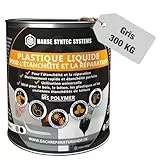 Membrane d'Étanchéité - Joint exterieur et interieur - Colle Étanche pour Fissures & Fuites – Directe Sans Primaire – Tous Matériaux – MS Polymère (Gris, 300g)
