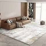 Vamcheer Tapis de Salon Chambre - Tapis Salon Lavable Grand Super Doux(Mousse épaisse), Tapis Salle à Manger Faux Tapis en Laine, Motif Moderne Tapis Décoratif,Résistant Antidérapant,160 x 230 cm