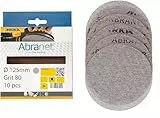 Mirka Abranet Disques abrasifs filet Ø 125 mm autoagrippant - grain P80-10 pcs - pour poncer le bois, le mastic, la peinture, le plastique - AE232F1080