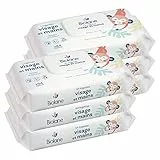 BIOLANE - Lingettes bébé visage et mains - Lot de 6 paquets - 384 Lingettes(6x64) - Nettoie et protège - Toilette - Peaux Sensibles - 97% d'ingrédients naturels