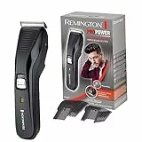 Remington Tondeuse Cheveux [Moteur Pro Puissant] Pro Power (Lames Acier Inoxydable Auto-Affûtées, Secteur/Sans fil-Batterie Lithium-ion, 2 Sabots ajustables 3-42mm) Tondeuse HC5200