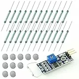 Interrupteurs à Lames,24PCS Interrupteurs Reed,Aimant Proche Circuit de Connexion,Contact Reed Miniature,Interrupteur Magnétique,Interrupteur à Induction Magnétique,Contact Reed,Reed Magnétique