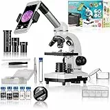 Bresser Biolux SEL Kit de Microscope pour élèves avec éclairage, Adaptateur pour Smartphone, étui Rigide, kit d'expérimentation et de Nombreux Accessoires