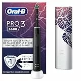 Oral-B Pro 3 3500 Brosse À Dents Électrique, Avec Capteur De Pression Pour Protéger Les Gencives, 3 Modes De Nettoyage, 1 Manche Noir, 1 Étui De Voyage, 1 Brossette Ronde De Rechange