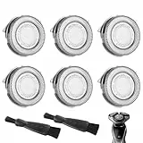 Lot de 6 Têtes de Rasoir pour Philips Série 5000, Lames de Rechange Compatibles SH30/5, Tete de Rasoir avec 2 Brosses de Nettoyage, Tête Rotative pour Rasoir Philips Série 5000