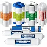 iSpring F28K75 Kit d'approvisionnement de 3 Ans pour Systèmes de Filtration d'eau par Osmose Inverse à 6 Étapes avec Filtre Minéral Alcalin, 28 Pièces, Blanc