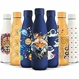 HoneyHolly Gourde Isotherme, 500 ml sans BPA, Bouteille Isotherme, 24h Froid & 12h Chaud, Bouteille d'eau, Étanche, Acier Inoxydable 18/8, Gourde Inox pour Sport, Camping, École