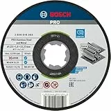 Bosch 10x Disque à tronçonner PRO Stainless Steel and Metal Longlife pour petite meuleuse angulaire et X-Lock, M14/22,23 mm (Ø 125 mm, Professional Accessoire Petite meuleuse angulaire)