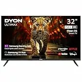DYON ULTIMAX 32F-TI Smart TV, 32', Full HD, avec Samsung Tizen OS, triple tuner (DVB-C/-S2/-T2), Samsung Smart & Gaming Hub, Prime Video, Netflix, Disney+, 2025