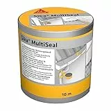 SIKA - Bande d'étanchéité autocollante pour la réparation de toiture/gouttière Multiseal Aluminium - Multisupports - Résistant aux UV/Déchirure - Pose facile - Peut-être peint - 150mm x 10m