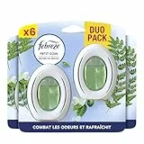 Febreze Petit Coin Rosée du Matin, Lot de 2 Désodorisants WC Sans Électricité, Combat et Prévient les Odeurs, Technologie OdourClear, Fraîcheur Continue Jusqu'à 50 Jours