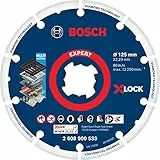 Bosch Accessories 1x Disque à tronçonner Expert Diamond Metal Wheel X-LOCK (pour Fonte, Ø 125 mm, Accessoire Petite meuleuse angulaire)
