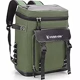 Vogshow Sac isotherme pour pique-nique 30 l - Grand sac isotherme étanche - Pour la pêche, les fêtes, le camping, la famille, l'extérieur, la plage, les voyages, le shopping (vert)