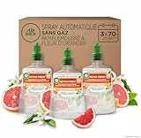 Air Wick Désodorisant Maison Spray Automatique Sans Gaz Active Fresh - 3 Recharges Parfum Pamplemousse