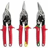 Milwaukee 48224533 Lot de 3 ciseaux à tôle Rouge