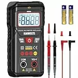 KAIWEETS Multimètre Numérique KM200s True RMS, 4000 Comptes, Voltmètre Intelligent, Détecteur de Tension sans Contact, Sélection Automatique, Mesure Tension AC/DC, Résistance, Testeur de Continuité