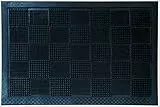 ID Mat Picots Mix Tapis Paillasson, 100% Caoutchouc, Noir, 40 x 60 cm