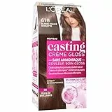 L’ORÉAL PARIS - Coloration Cheveux Semi-Permanente Ton sur Ton - Couleur Soin Gloss - Sans Ammoniaque - Casting Crème Gloss - Nuance : Blond Foncé Noisette (6.18)
