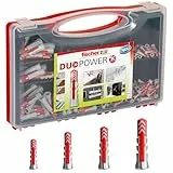 fischer - Cheville bi-matière et tous matériaux DuoPower/RedBox de 30 chevilles 5x25, de 140 chevilles 6x30, de 80 chevilles 8x40 et 30 chevilles 10x50 Gris et Rouge 535973 32,6 x 21,5 x 4,5 cm