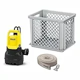 Pompe d'Evacuation Kärcher Sp 16,000 Flood Box, Moteur 550W, Débit 16 000 L/H, 0,8 Bar, Profondeur Immersion Max 7m, Hauteur Refoulement Max 7 m, Taille Particules Max 20 mm, Hauteur Liquide Résiduel