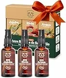Bionoble Coffret Beauté Femme 3x50ml - Huile de Ricin, Huile d'Argan et Huile de Jojoba Bio - Soins pour le visage, le corps et les cheveux - Coffret Cadeau Femme