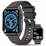 Bebinca Montre Connectée Homme Femme Appels Mains Libres, 1,85' HD Super Grand écran,123 Sports,Tension artérielle,Pression artérielle,Podomètre,SpO2,Cardiofréquencemètre,Whatsapp,IP68Etanchéité,Noir