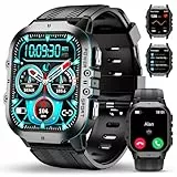 OUKITEL Montre Connectée Homme,1.96' HD Smartwatch avec Appel Bluetooth,100+Mode Sportifs,Montre Sport pour Surveiller Cardio,Podometre,Sommeil,Étanche 5ATM,Montre Connectée pour Android iOS Noir