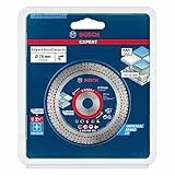 Bosch Accessories 1x Disques à tronçonner diamantés 76 mm Expert HardCeramic (pour Carrelages durs, Pierre dure, Ø 76 mm, Accessoires Mini meuleuse angulaire), argent