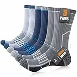 Circorld Chaussettes Homme 43-46 37-42 47-50, Chaussette de Sport Homme, Anti-Ampoule, Anti-Odeur, Absorbant l'Humidité, Chaussettes Coton Respirantes pour Running, Randonnée, Cycliste, Travail