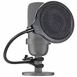 HyperX SoloCast Filtre Anti Pop Professionnel - Bouclier de Microphone avec 3 Couches Améliorant la Qualité Sonore pour Microphone à Condensateur HyperX SoloCast par YOUSHARES
