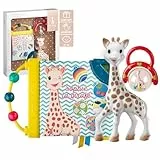 Sophie la Girafe - Coffret Cadeau - Contient 1 Livre d'Eveil, 1 Hochet Caoutchouc 100% naturel - Jouet premier age - dès la naissance