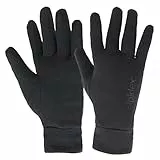 ALPIDEX sous Gants Légers Running Doublure Fine Chaudes Hiver Intérieur Thermique Seconde Peau Deux Respirant Taille:S, Couleur:Black