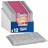 Spontex Lot de 12 tampons de Nettoyage Brillants pour Surfaces délicates, sans Rayures et Longue durée de Vie, Argent et Rose