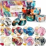 BGIUSQF 16 Pièces Bougie Parfumées, Coffret Bougies Parfumées Cadeau, Soulager le Stress Bougies Parfumées D'intérieur, Senteur Bougie, Idee Cadeau Femme, Fete des Meres Coffret