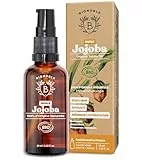 Bionoble Huile de Jojoba Bio 50ml + Pipette et Pompe - Bouteille en Verre - Pure, Naturelle, Pressée à Froid - Visage, Corps, Cheveux, Barbe, Ongles - Vegan Jojoba Oil