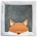 Doudou et Compagnie - Tapis d'Eveil Bébé - Tapis de Jeu Renard Gris - 100 x 100 cm - Pour Bébé 0-6 Mois - Tapis Rembourré Confort Adapté au Parc - Idée Cadeau De Naissance - Carré - Tapidou - DC3716