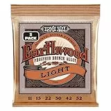 Ernie Ball Earthwood - Pack de 3 jeux de cordes légères Phosphore Bronze pour guitare acoustique, tirant 11-52