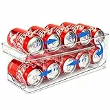 BingoHive Roulantes Rangement Canette Frigo Organisateur Canette De Bière Soda Boisson Pour Réfrigérateur Cuisine Armoire Garde-Manger 10 Critères 330ML 355ML Canettes Organiseurs Gazeuse sans BPA