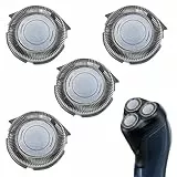 Huybaa 4 Pièces SH30/SH50 Tête de Rasoir, Têtes de Remplacement de Rasoir, Têtes de Rechange Compatible avec Philips Série 5000, 3000, 2000, 1000, Système rotatif à 360°, Nettoyage Facile