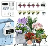 TRJZWA Kit Arrosage Automatique Interieur, USB-C Arrosage Automatique Intérieur avec Minuterie Programmateur et 10M Tuyau D'arrosage Goutte à Goutte, Systeme Irrigation pour Balcons, Plantes en Pot