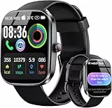 Cillso Montre connectée pour femme avec fonction téléphone, moniteur de fréquence cardiaque, moniteur de sommeil, podomètre, montre intelligente pour homme et femme, écran tactile HD