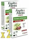 ORTIS Fruits & Fibres FORTE Transit Intestinal - Action RAPIDE 8h - Complément Alimentaire 24 Comprimés - Lot de 2 Boites(2)