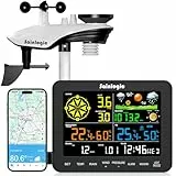Sainlogic SA6 Plus Station Météo Connectée Intelligente, Prévision 24/7 IA par Weatherseed®, Alertes par APP/Email, Stations Météo et Baromètres, Stockage de Données Historiques 2 Ans,Seulement 2.4GHz