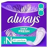 Always Daily Fresh Protège-Slips Normal 30 Unités, 0% de parfum, Pour ne sentir rien d’autre que fraîcheur et protection