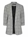PIECES PCBOSS 3/4 Printed Blazer Noos, Noir/Carreaux, L Femmes