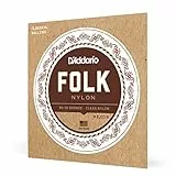 D'Addario Cordes en nylon pour guitare folk D'Addario EJ33, extrémité à boule, bronze 80/20/cordes aiguës en nylon translucide