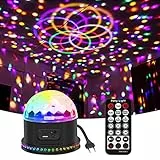 Boule Disco, Gomifie Boule à Facette 54 LEDs avec Lecteur de Musique et Haut-parleurs Doubles, Jeux de Lumière pour Soirée avec 3 Modes Activés et 3 Modes Spécaux pour DJ, Noël, Bar et Fête