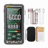 6000 Counts Grand Écran Tactile Multimètre Numérique Intelligent Anti-Burn Rechargeable Compteur Universel VA Reverse Display NCV Testeur avec Lampe de Poche pour Tension Courant Résistance