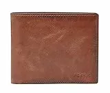 Fossil Portemonnaie pour homme Derrick, cuir Bifold brun 11.4 cm L x 2.5 cm W x 9.5 cm H ML3687200